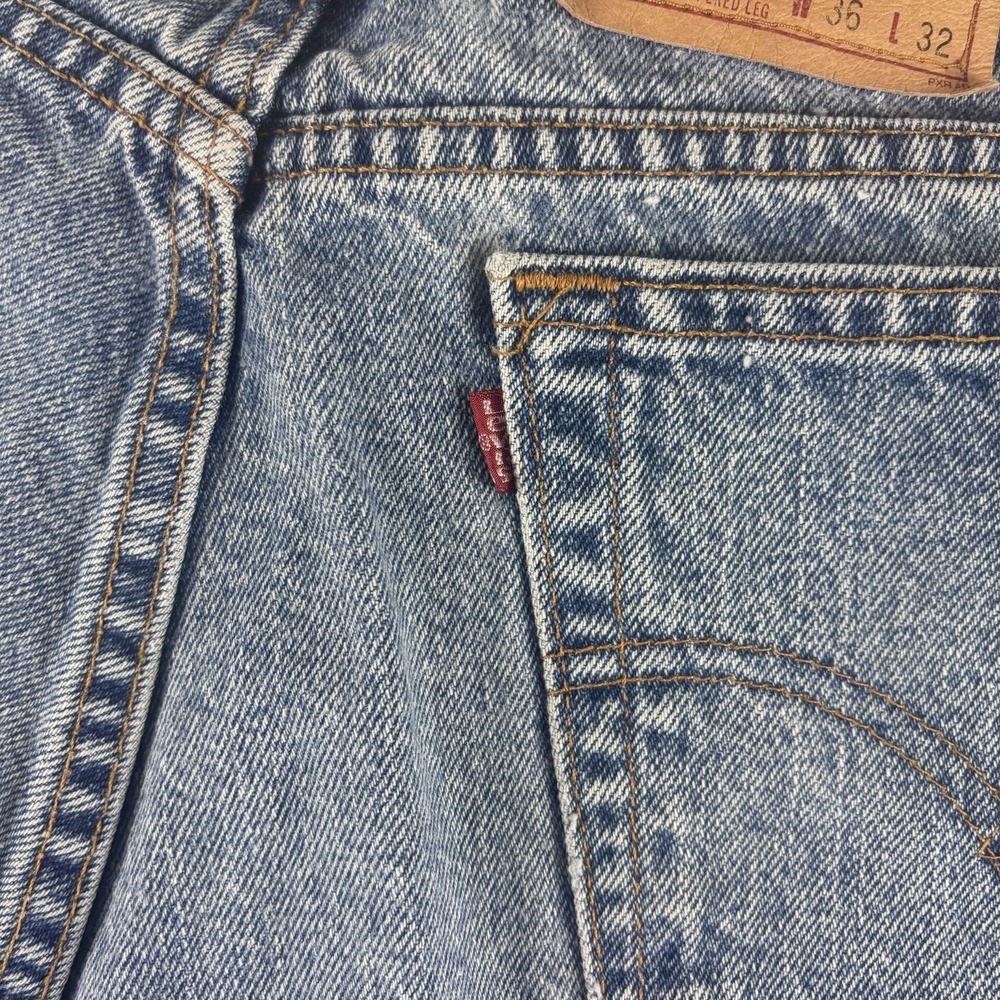 Levis 560 Men's 36x32 Jeans Loose Fit Tapered Medium Wash USA 90s Denim Vintage - Picture 8 of 13